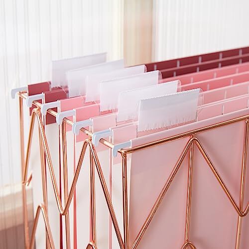 6 Pack Gradient Hanging File Folders Letter Size Decorative Hanging Folder