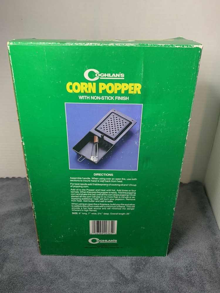 Coghlan's Corn Popper Sliding Lid Non-stick Popcorn Maker Camping Fireplace