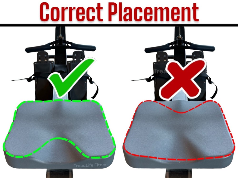Pro-Row Rowing Machine Seat Cushion Pad Concept 2 Non Slip Memory Foam Rower