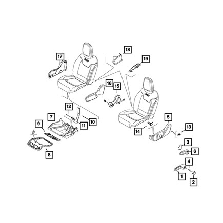 Mopar 5YS12LXHAA Seat Adjuster Cap