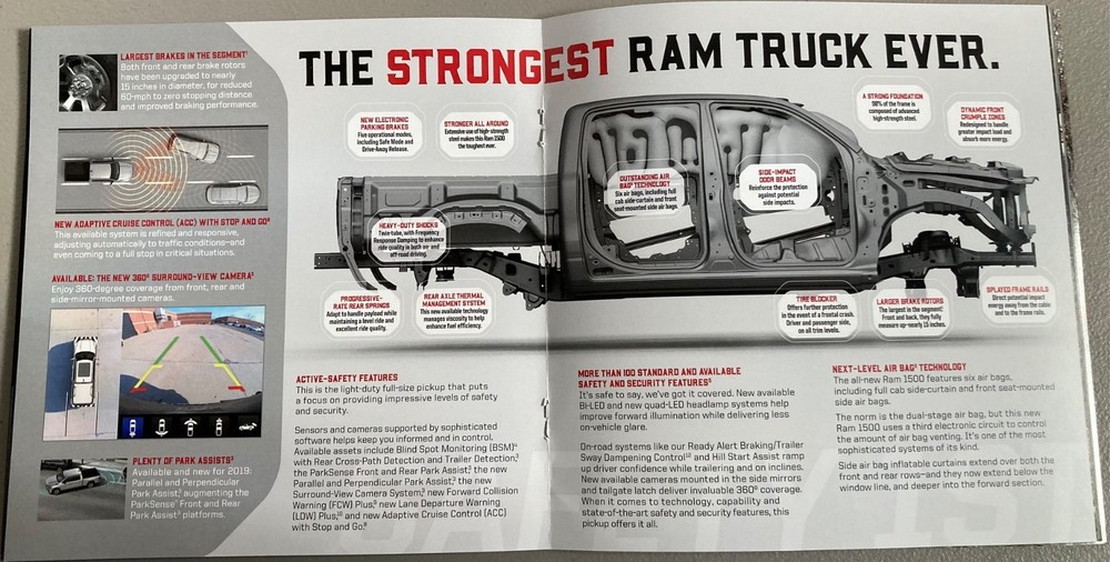 2019 “All New” RAM 1500 “Introductory” Brochure; MINT Condition!