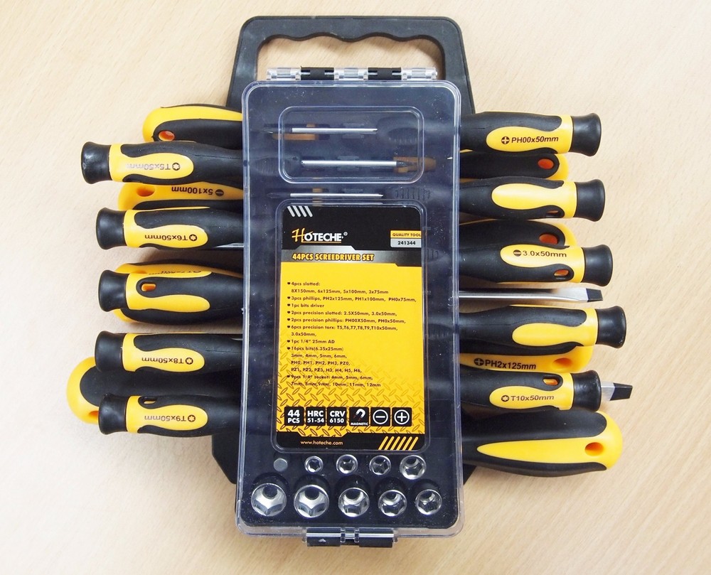 44PC Screwdriver Bits Sockets Precision Magnetized Tip Set