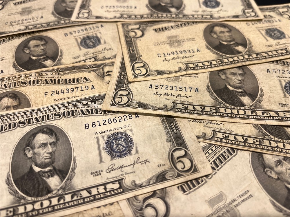 1953 Five Dollar ($5) Bill Silver Certificate Average Circulated Clean • 1 NOTE