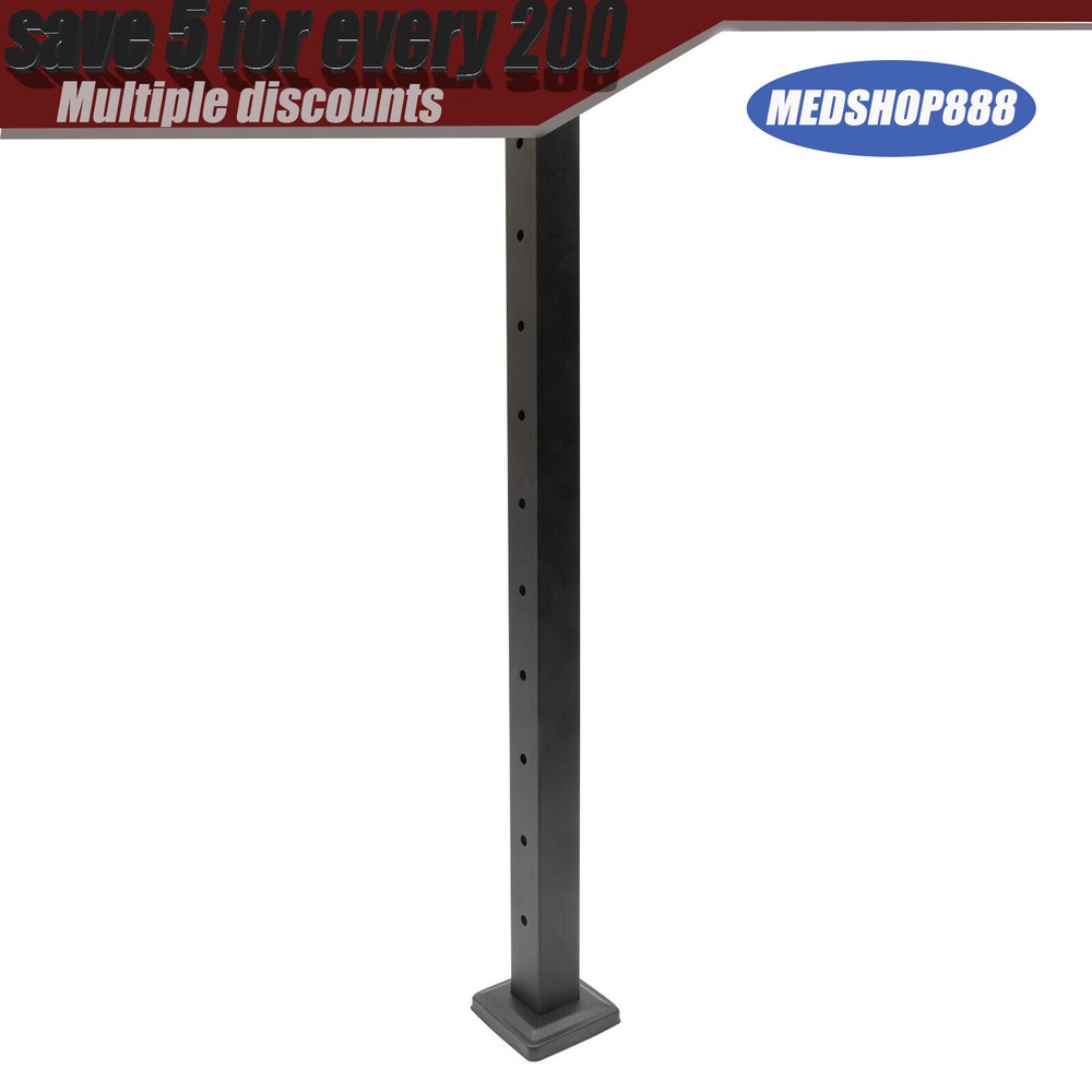 4PCS Cable Railing Posts 36"x2"x2" Adjustable Stainless Steel Pre-drilled Posts