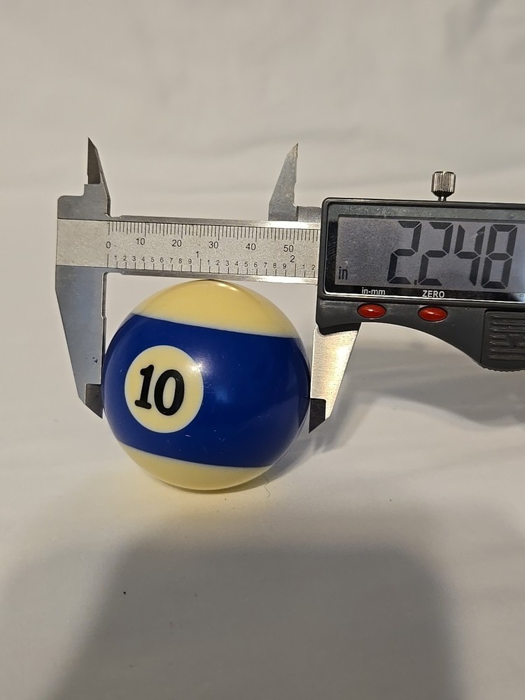 Vintage Blue #10 Striped 2 ¼" Single Pool Ball For Replacement Or DIY