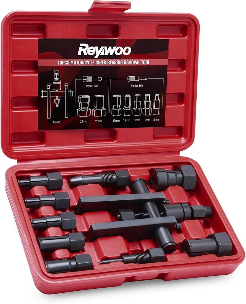 Motorcycle Wheel Bearing Puller Set, 10 Piece Blind Hole Bearing Puller Tool Kit