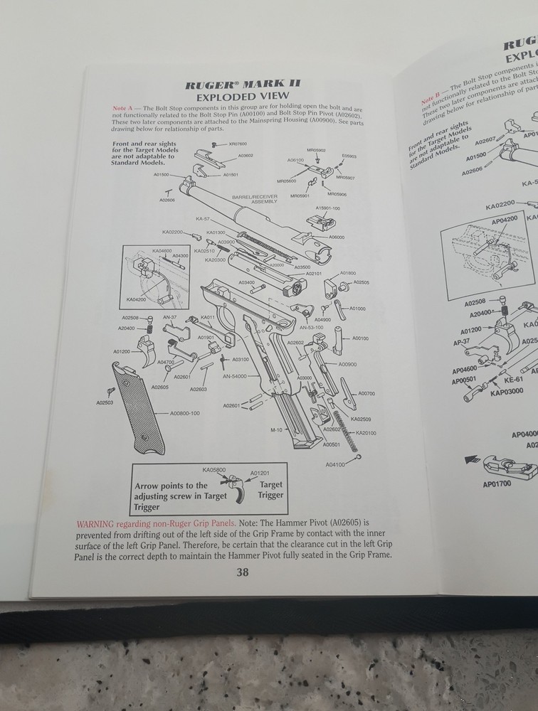 Ruger Mark 2 Pistol Manual 2003 Original