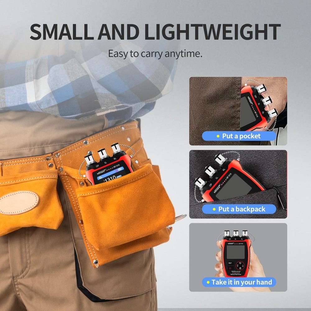 3in1 Fiber Optic Optical Power Meter Light Source Visual Fault Finder Device