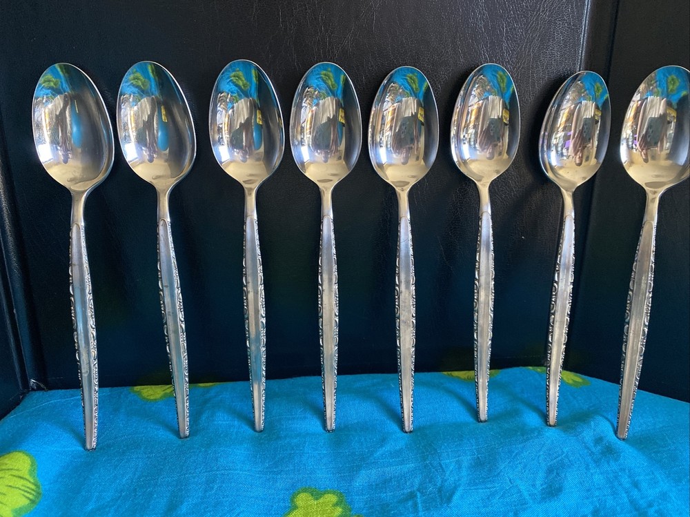8 Vintage Ekco Eterna ENDOWMENT Stainless Flatware Japan