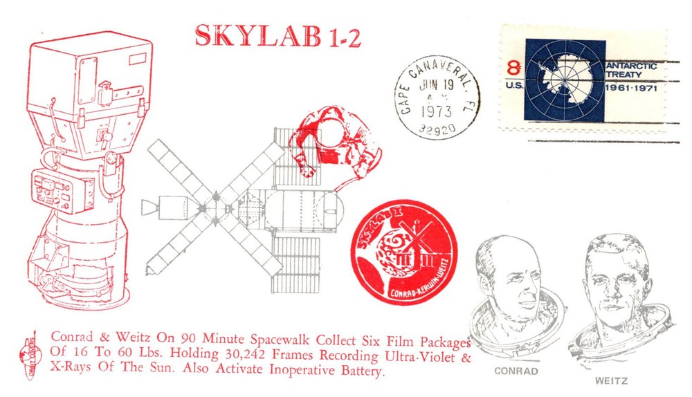 Skylab 1-2 Space Event Cacheted Cover unsealed Flap unaddressed  (SP83