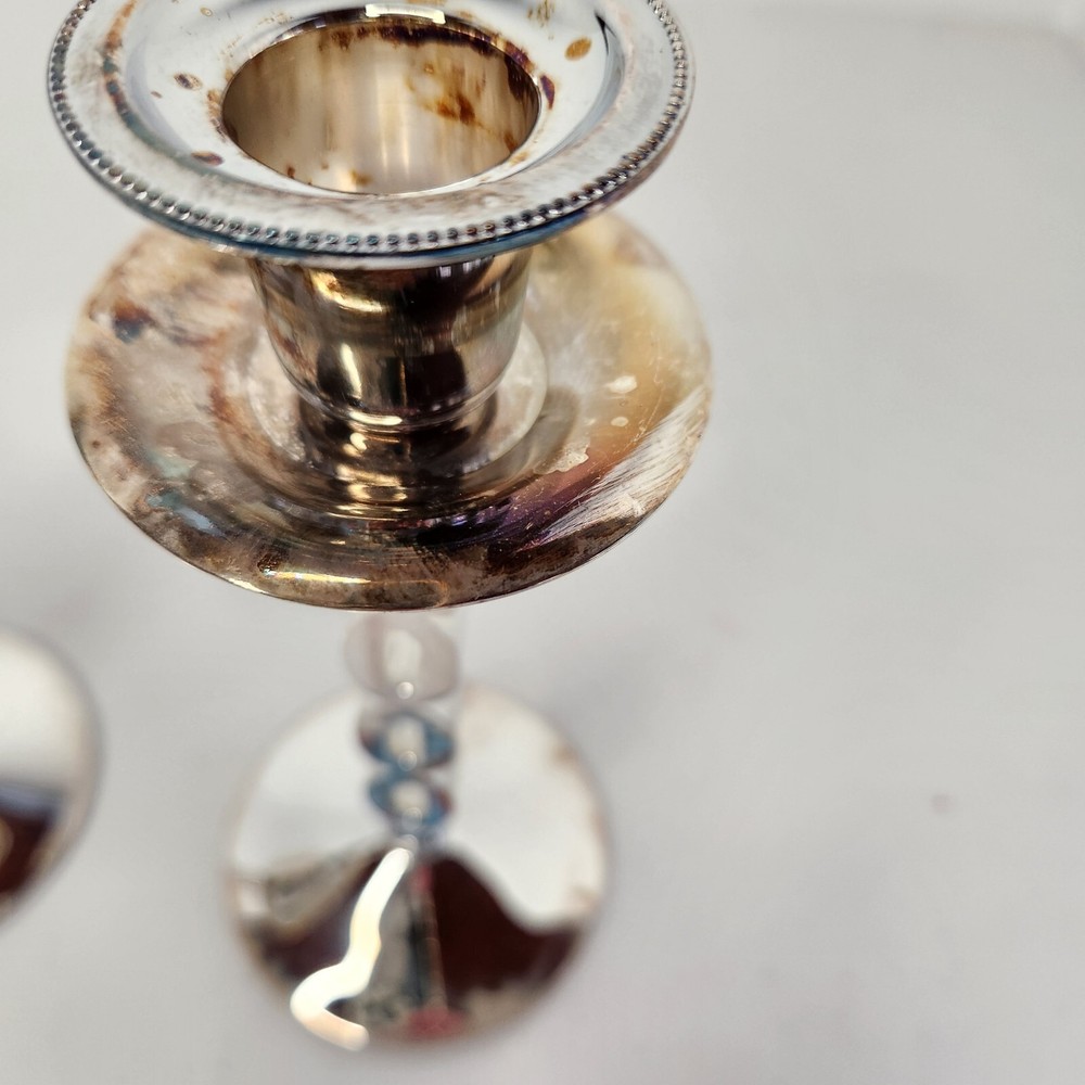 Godinger Silverplate Pair Of 2000 Millennium Candlesticks