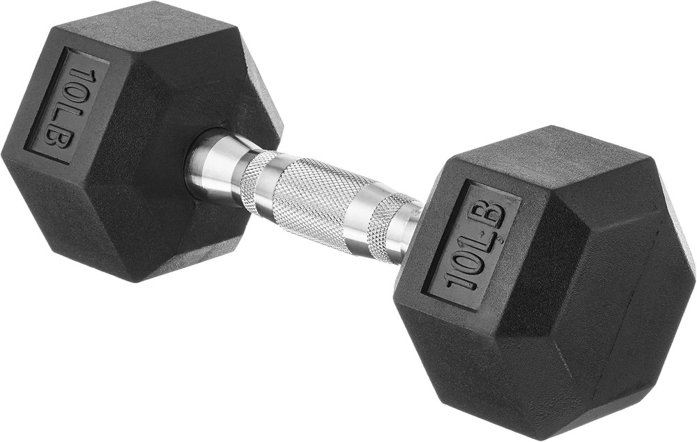 Amazon Basics Rubber Hex Dumbbell Hand Weight