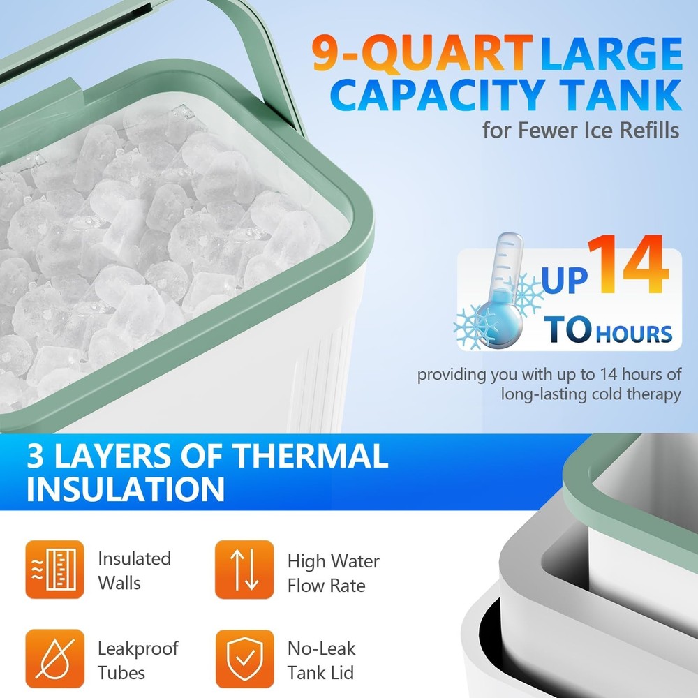 Cold Therapy Machine with Programmable Timer, Ice Machine for Knee After Surg...