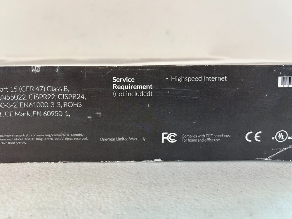 RingCentral Cisco Desktop Line IP Phone With Display SPA303-G1 - Black