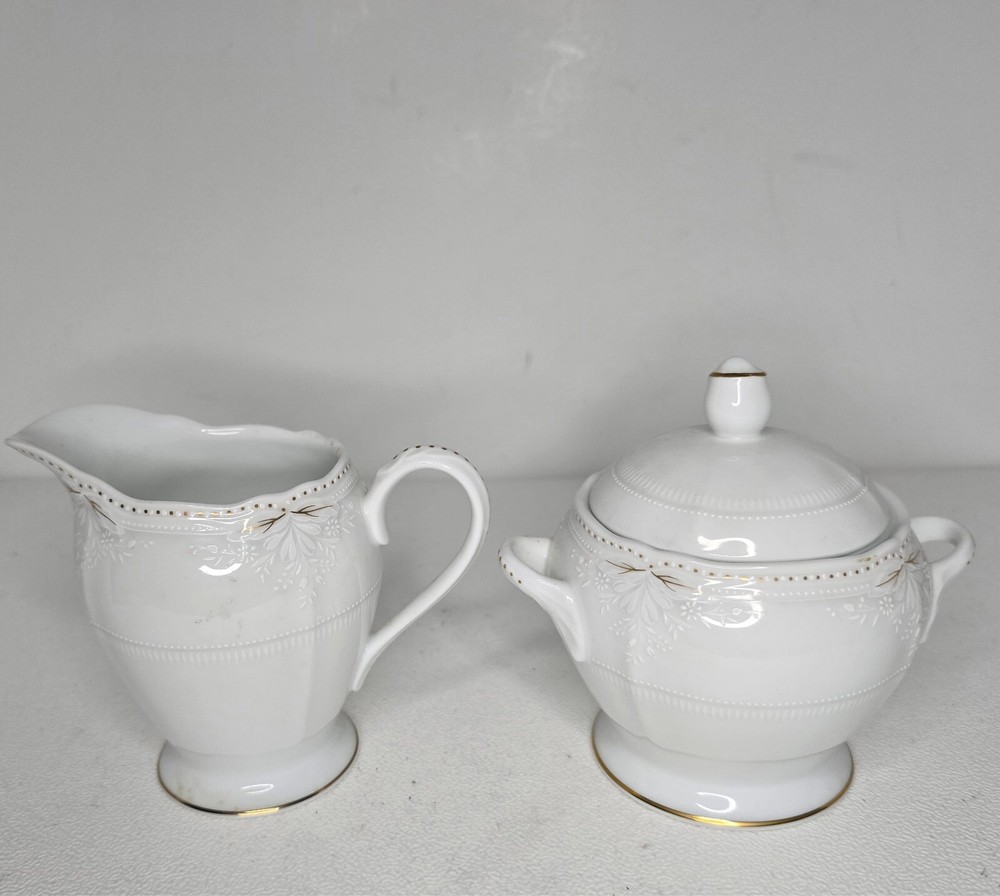 Noritake Alcott Covered Sugar & Creamer Set