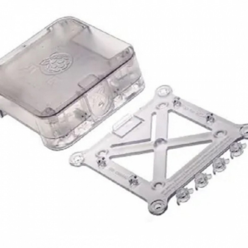 DesignSpark Quattro Clear ABS Case For Raspberry Pi 2 3 B+ ASM-1900039-01