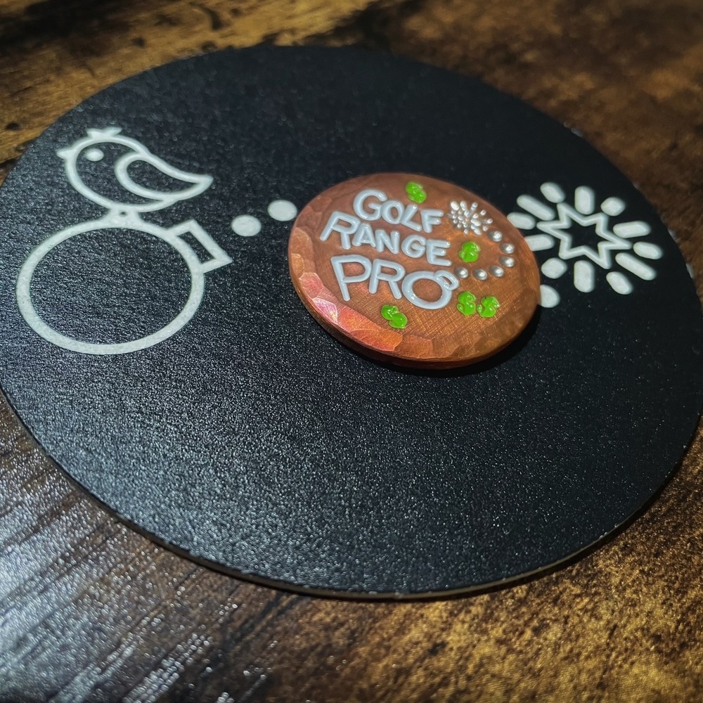 GOLF RANGE PRO  Hand Made Custom Copper Golf Ball Marker!