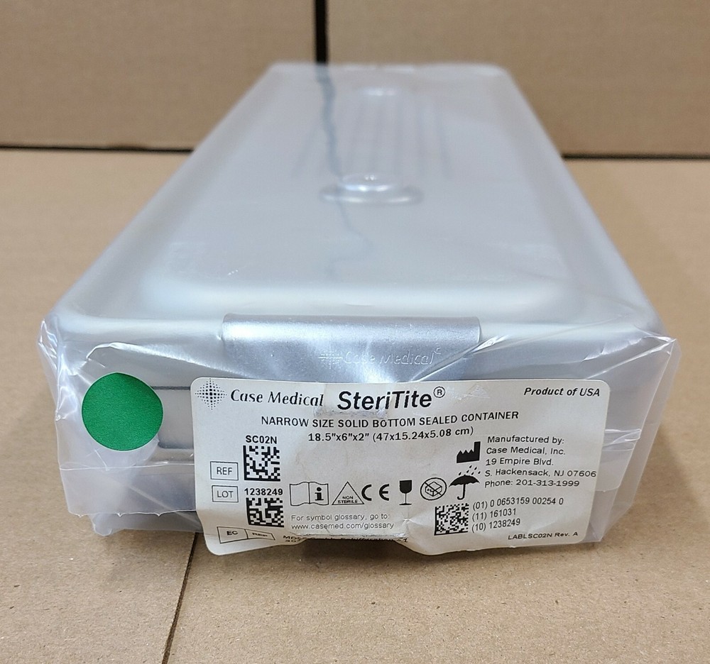 Case medical SteriTite Solid Sterilization container, + Lid 18.5 x 6 x 2 SC02N