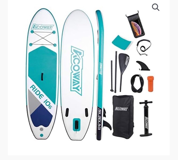 ACOWAY Inflatable Stand Up Paddle Board With Accessories