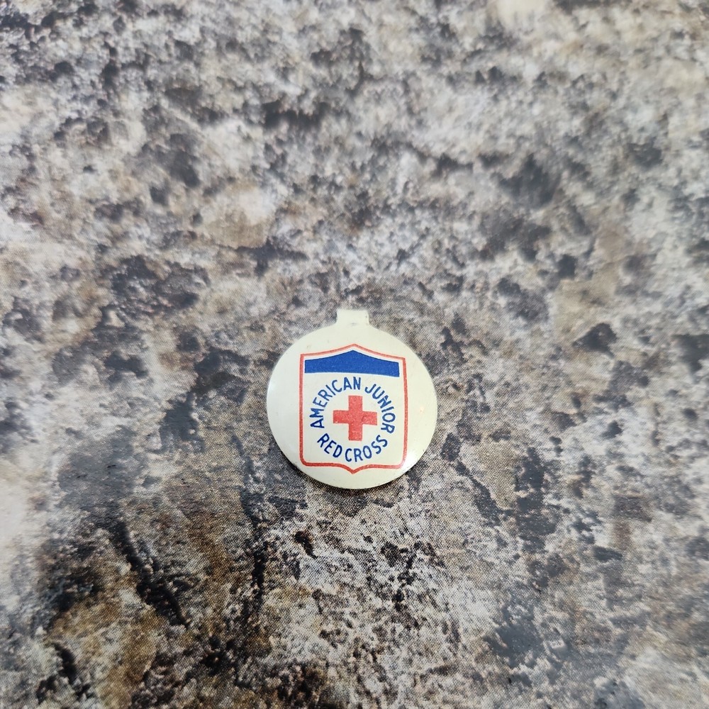 Vintage American Junior Red Cross Pin Tin Tab