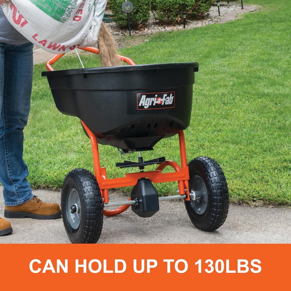 Push Broadcast Spreader for Lawn Seed Fertilizer Salt Use