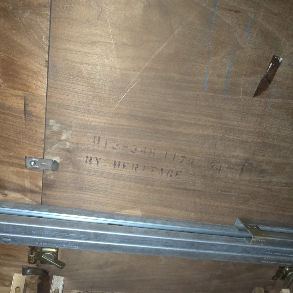 Drexel Heritage Vintage Walnut Rectangular Wood Dining Table w/ 2 Leaves