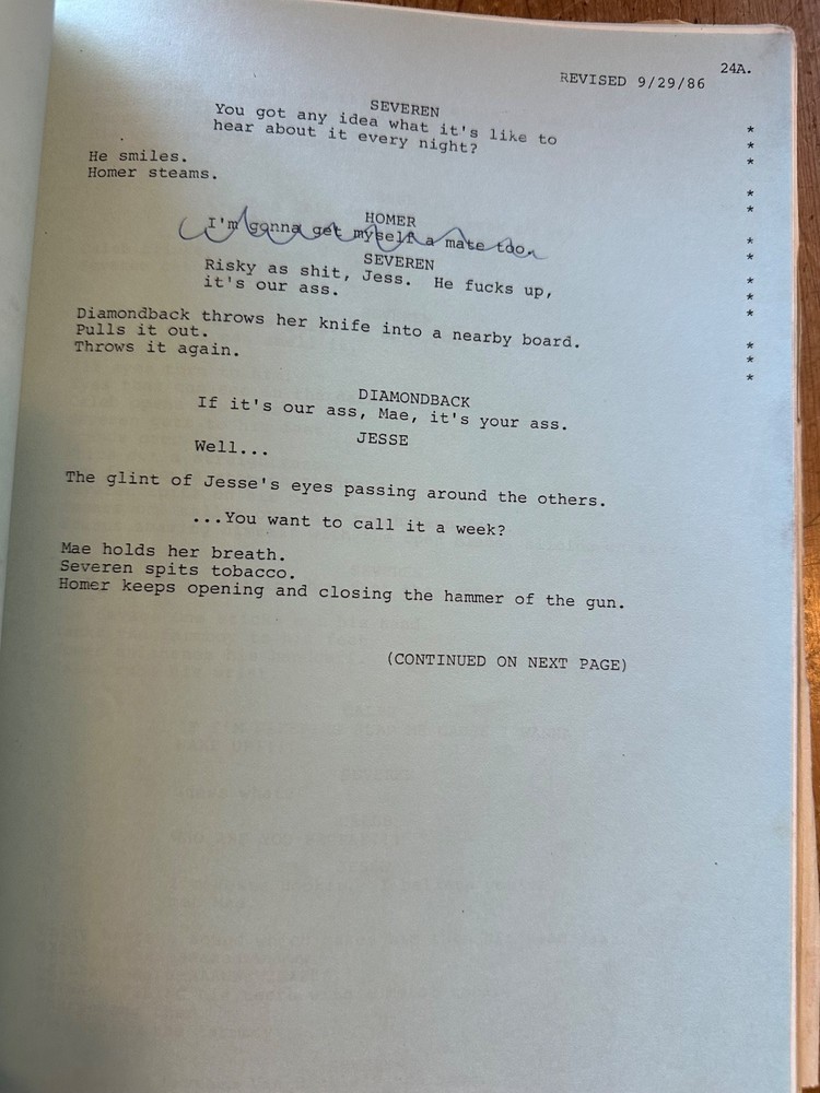 NEAR DARK KATHRYN BIGELOW SCREENPLAY SCRIPT ORIGINAL BILL PAXTON JENNY WRIGHT