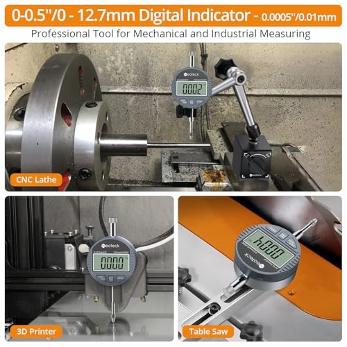 DTI Digital Dial Indicator 0.01mm/0.0005 inch Digital Probe Indicator Dial