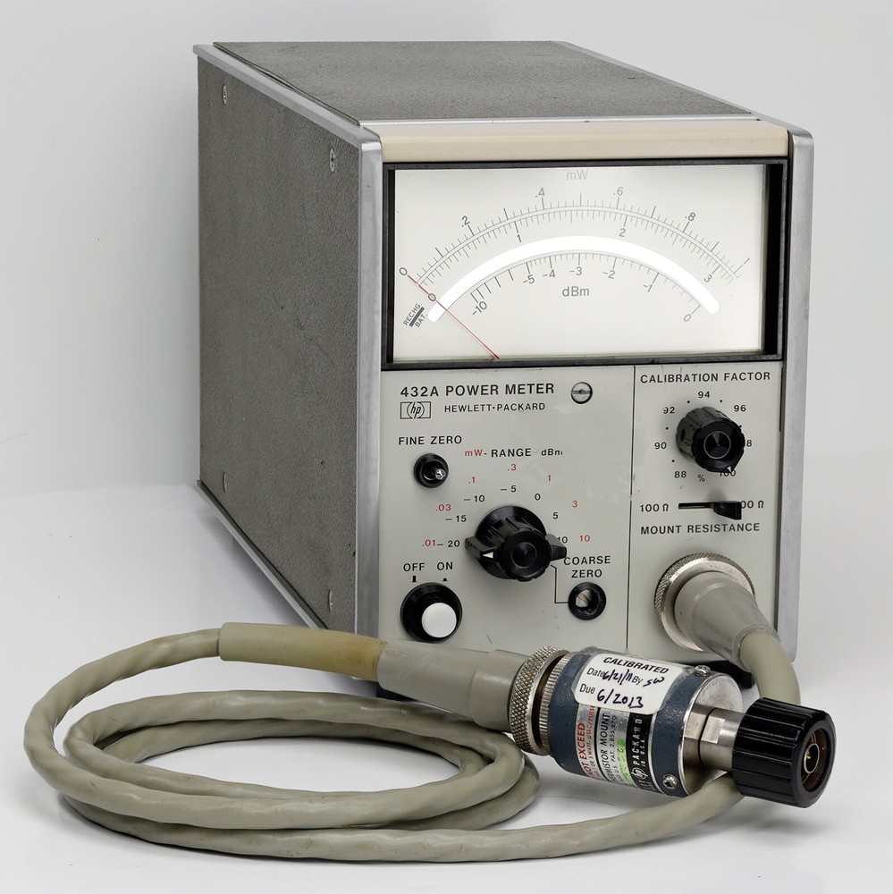 HP / Keysight 432A Power Meter with 8478B Thermistor Mount & Cable