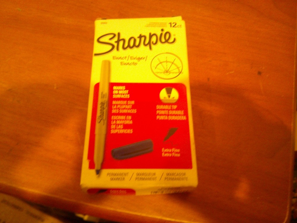 12 Pack BLUE Sharpie PERMANENT Markers Fine 30003