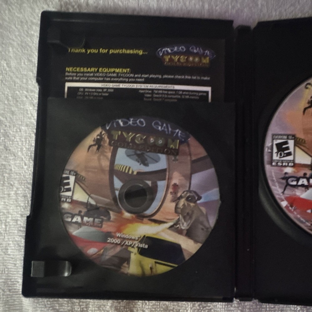 GameSmart Video Game Tycoon Gold Edition Game Development CD-ROM Windows XP Vis…