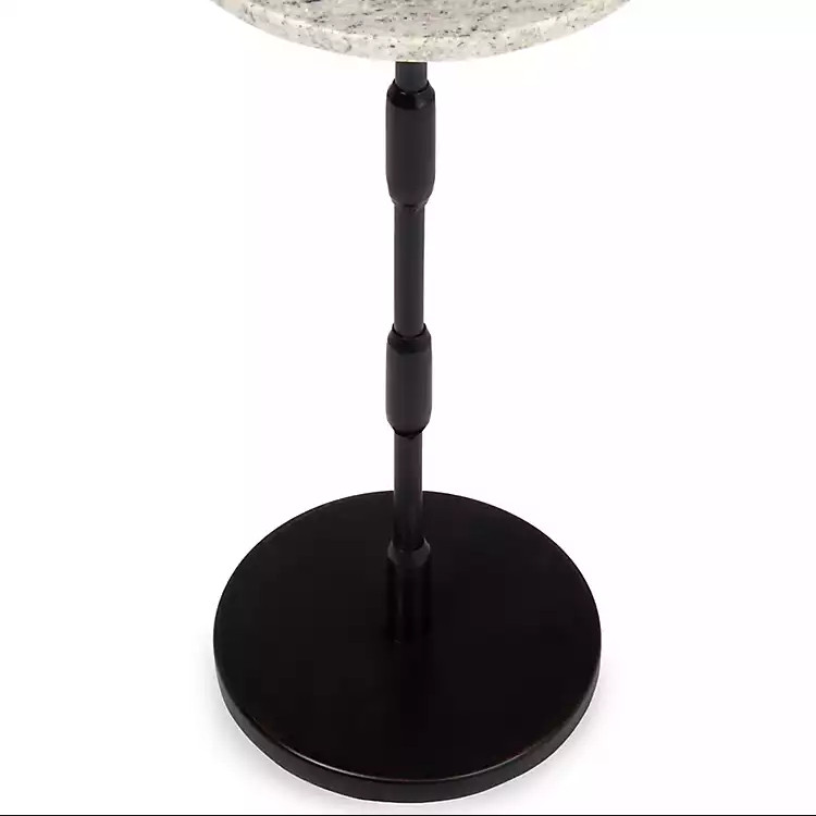 Kirklands Round Kimmie Marble Side Table