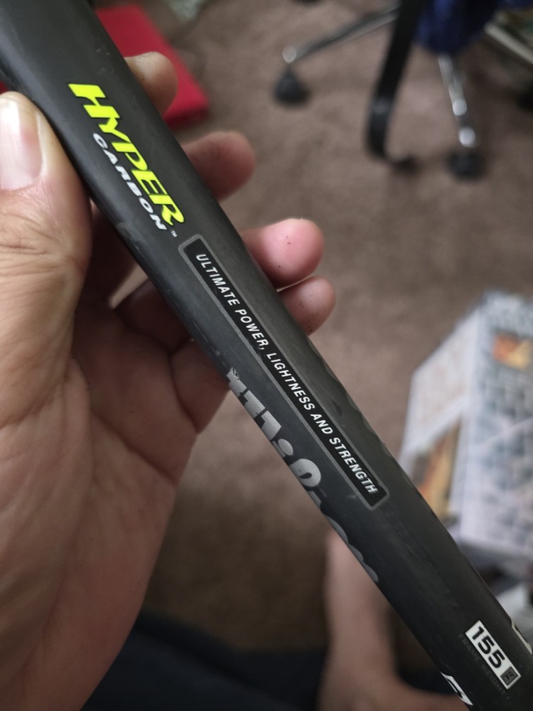 wilson hyper carbon 155 grams squash racquet