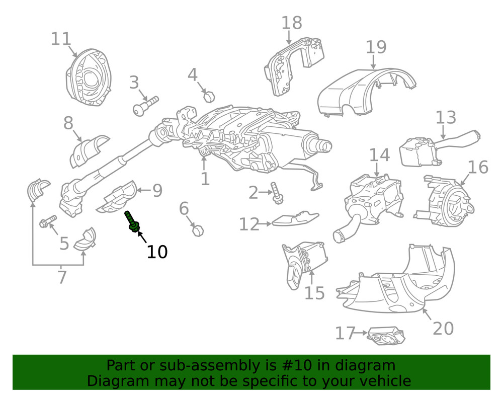 Genuine Audi Damper Bolt N-104-134-06