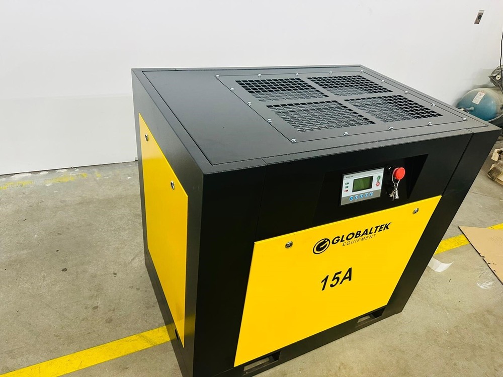 NEW Globaltek 15HP Rotary Screw Air Compressor.