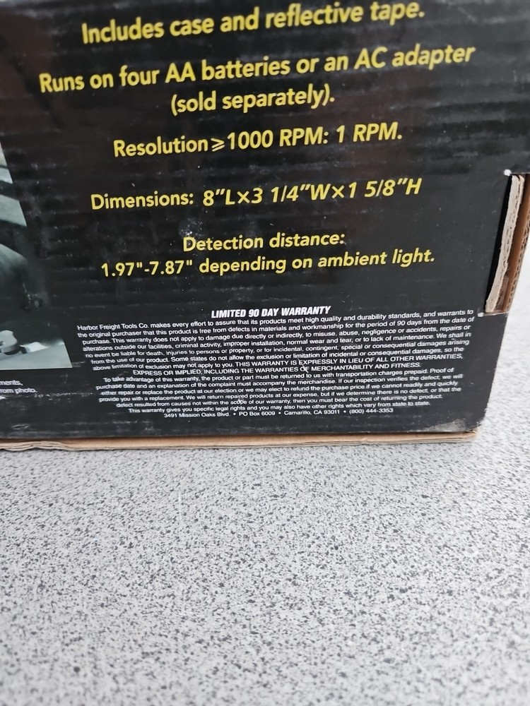 Cen-tech Digital Contact Tachometer