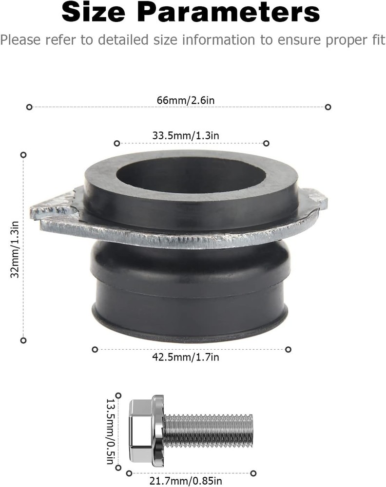 Garbage Disposal Parts for Insinkerator, 75499 Flex Coupler Replacement 74085
