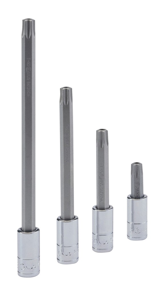Genius Tools 1/4" Dr. T-8 Tamperproof Star Bit Socket, 45mmL - 208+7108