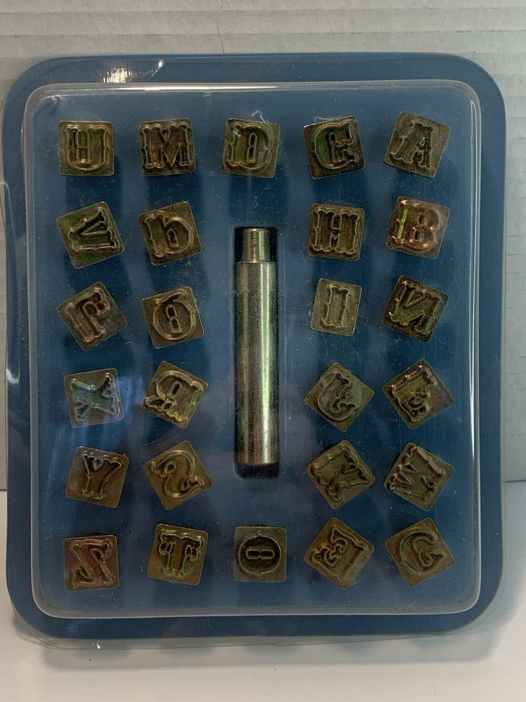 26 Leather Stamps Alphabets Plus Good Condition
