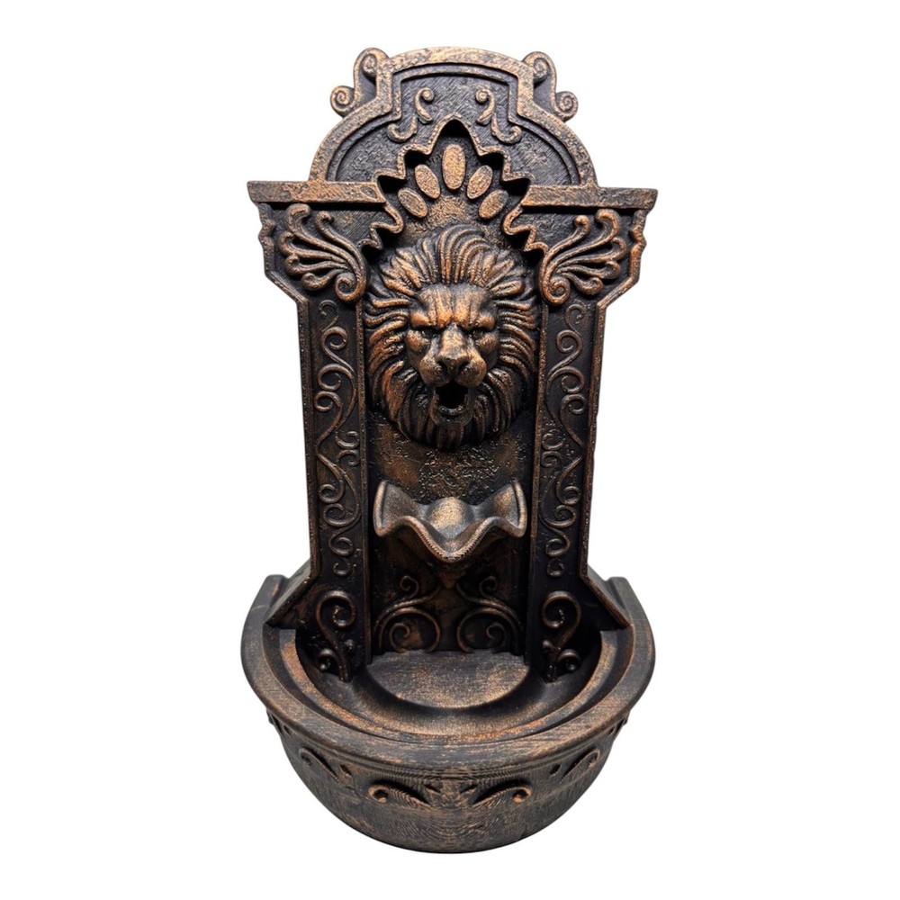 Lion’s Courage Fountain Backflow Burner – hand painted