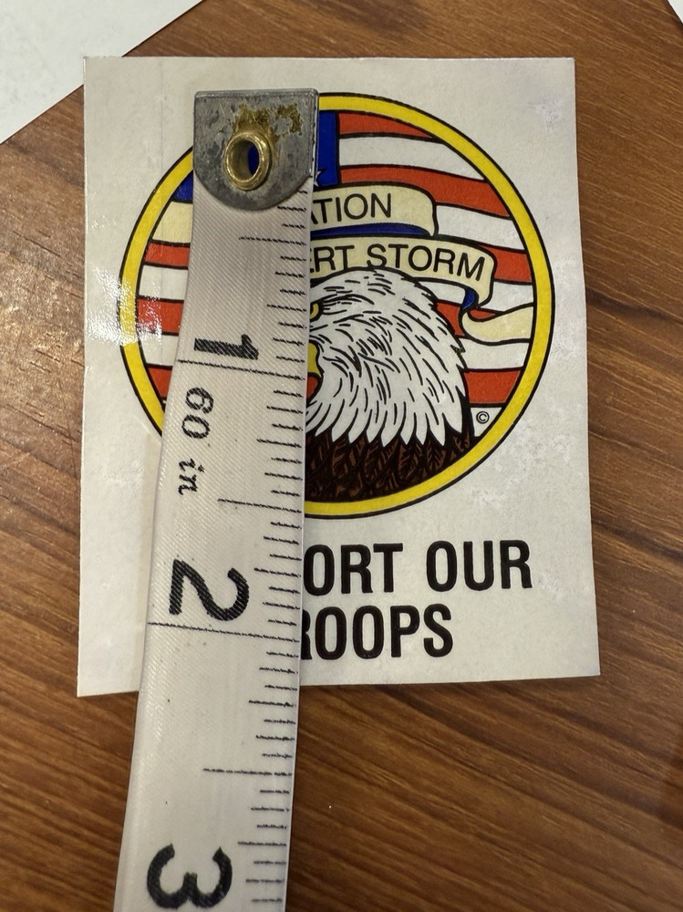 Operation Desert Storm Support Our Troops Eagle Vintage Decal Sticker 2.5"