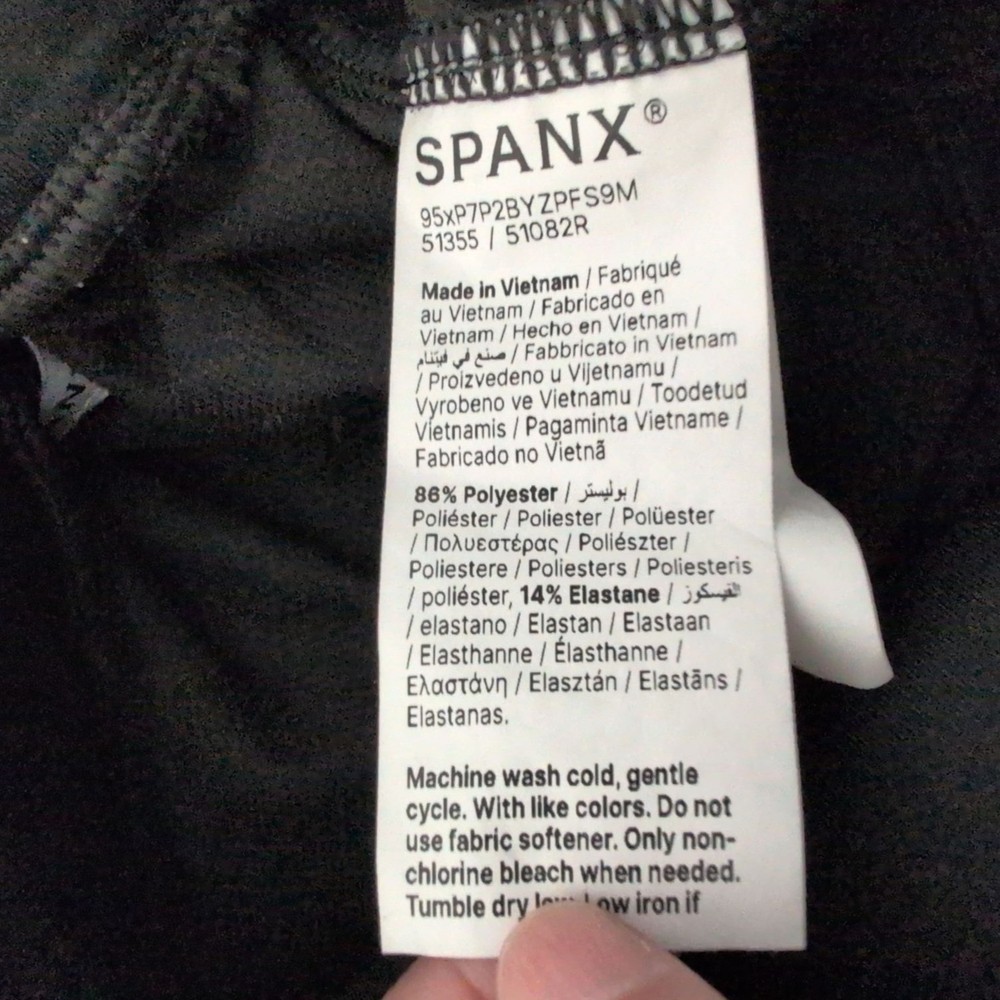 Spanx Out of Office Pants Womens Size Medium Black Drawstring Lightweight