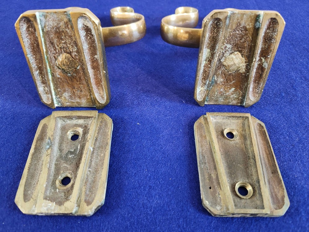 antique solid brass fireplace jacks to hold your fireplace tools