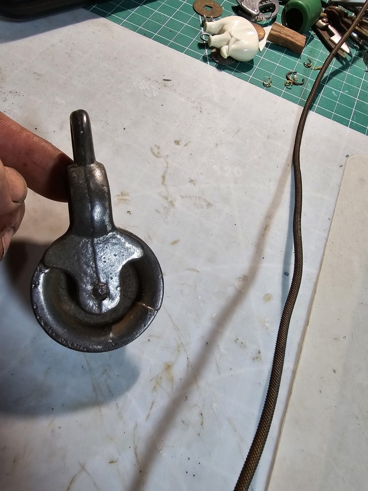 vintage cast iron pulley wheel