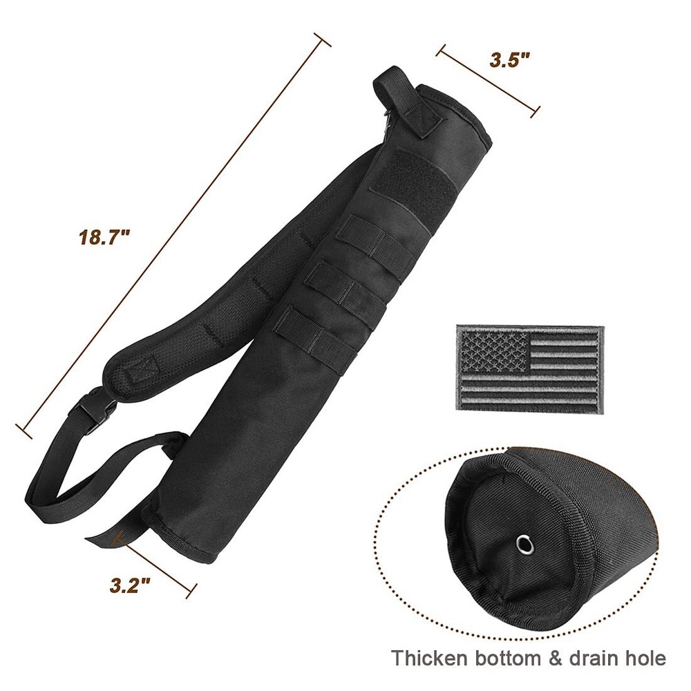 Archery Lightweight Back Arrow Quiver Dual Use Foldable Compact Hip Arrows Bag