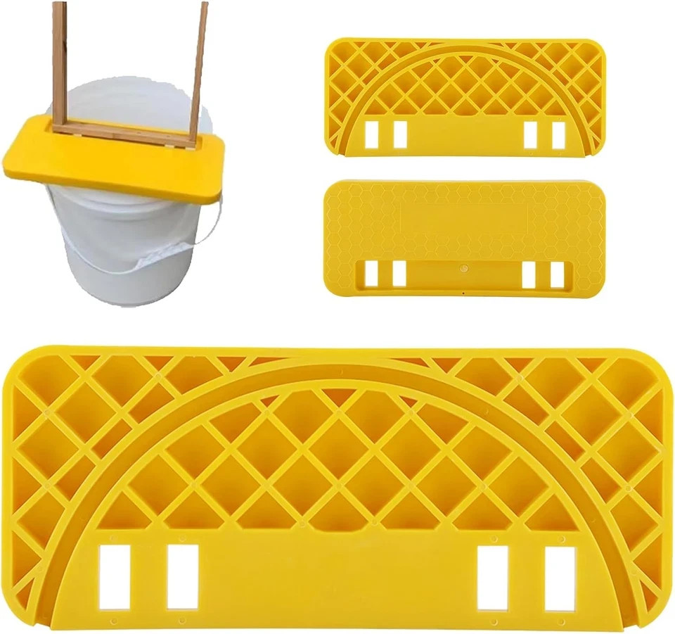 Honey Uncapping Tank Holder, Plastic Honey Bucket Scraper Tool Hive Scraper Tool