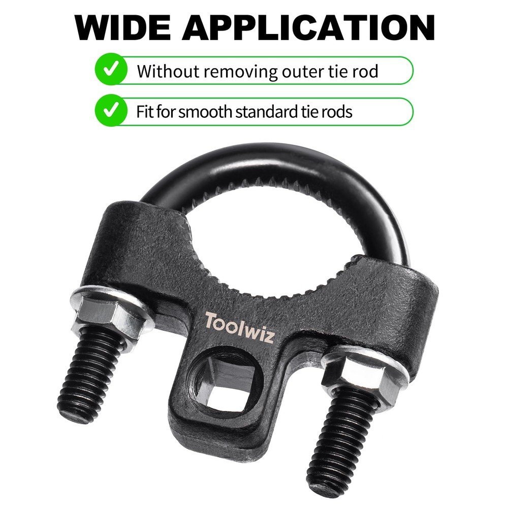 Toolwiz Inner Tie Rod Removal Tool Kit, 3/8'' Universal Low Profile Black