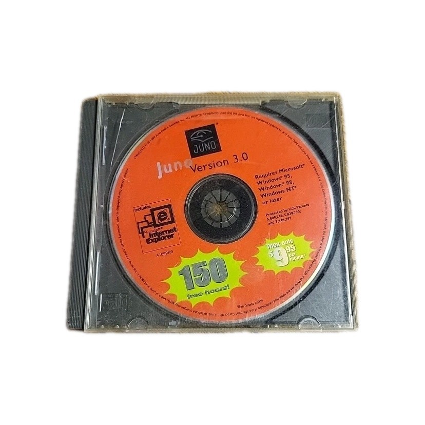 Juno version 3.0 PC CD Windows 95/98/NT Internet Explorer