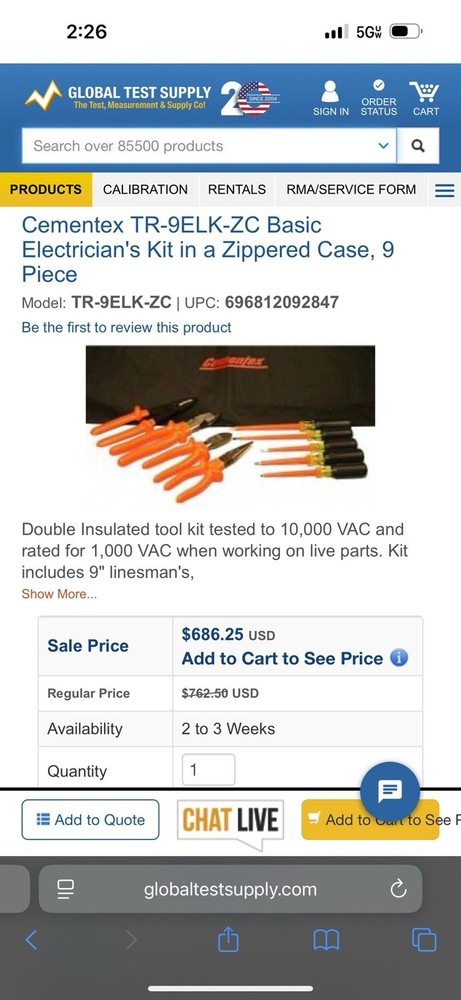 Insulated tools 9 piece.