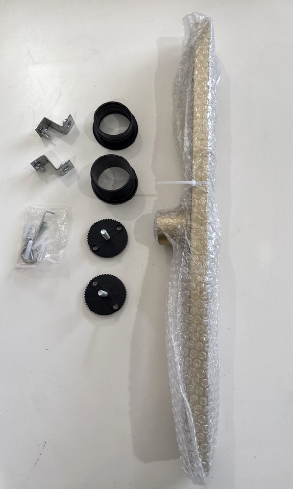 24" Linear Shower Drain, Gold Rectangular Floor Drain with accessories